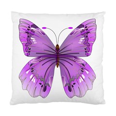 Purple Awareness Butterfly Cushion Case (two Sided)  by FunWithFibro