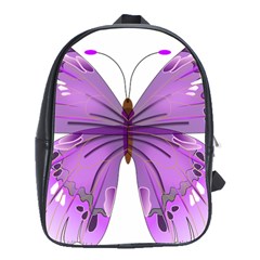 Purple Awareness Butterfly School Bag (large) by FunWithFibro