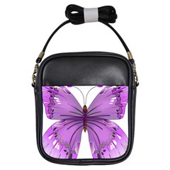 Purple Awareness Butterfly Girl s Sling Bag by FunWithFibro