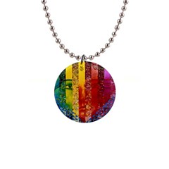 Conundrum I, Abstract Rainbow Woman Goddess  Button Necklace by DianeClancy