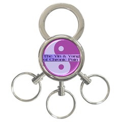 Yin & Yang Of Chronic Pain 3-ring Key Chain by FunWithFibro