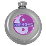 Yin & Yang Of Chronic Pain Hip Flask (Round) Front