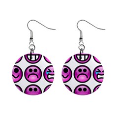 Chronic Pain Emoticons Mini Button Earrings by FunWithFibro