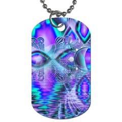 Peacock Crystal Palace Of Dreams, Abstract Dog Tag (one Sided) by DianeClancy