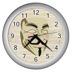 We The Anonymous People Wall Clock (silver) by StuffOrSomething