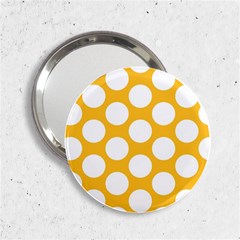 Sunny Yellow Polkadot Handbag Mirror (2 25 ) by Zandiepants