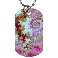 Raspberry Lime Delight, Abstract Ferris Wheel Dog Tag (one Side) by DianeClancy