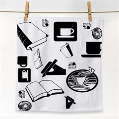 Books And Coffee Face Towel by StuffOrSomething