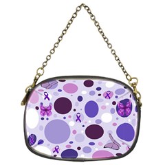 Purple Awareness Dots Chain Purse (two Sided)  by FunWithFibro