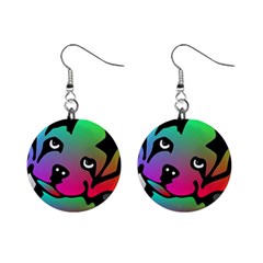 Dog Mini Button Earrings by Siebenhuehner