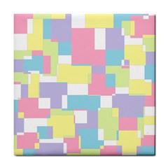 Mod Pastel Geometric Ceramic Tile by StuffOrSomething