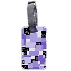 Purple Pain Modular Luggage Tag (two Sides) by FunWithFibro