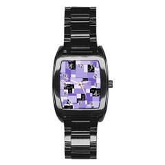 Purple Pain Modular Stainless Steel Barrel Watch by FunWithFibro