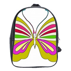 Color Butterfly  School Bag (xl) by Colorfulart23