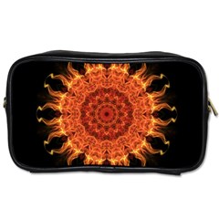 Flaming Sun Travel Toiletry Bag (one Side) by Zandiepants