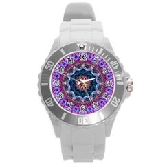 Purple Lotus Plastic Sport Watch (large) by Zandiepants