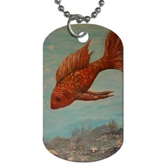 Gold Fish Dog Tag (one Sided) by rokinronda