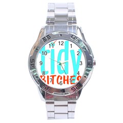 Tidy Bitcheslarge1 Fw Stainless Steel Watch by tidybitches