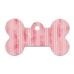 Pink Grunge Dog Tag Bone (Two Sided) Front