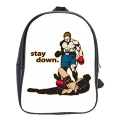 Stay Down Boxing School Bag (large) by MegaSportsFan