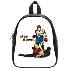 Stay Down Boxing School Bag (small) by MegaSportsFan