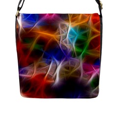 Fractal Fantasy Flap Closure Messenger Bag (large) by StuffOrSomething