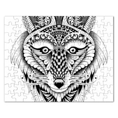 Ornate Foxy Wolf Jigsaw Puzzle (rectangle) by Zandiepants