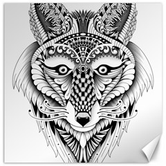 Ornate Foxy Wolf Canvas 20  X 20  (unframed) by Zandiepants