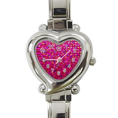 Polka Dot Sparkley Jewels 1 Heart Italian Charm Watch  by MedusArt