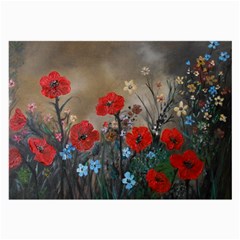 Poppy Garden Glasses Cloth (large, Two Sided) by rokinronda