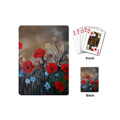 Poppy Garden Playing Cards (mini) by rokinronda