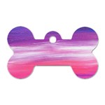 Abstract In Pink & Purple Dog Tag Bone (Two Sided) Back