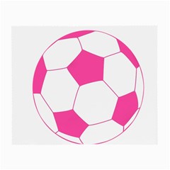 Soccer Ball Pink Glasses Cloth (small) by Designsbyalex