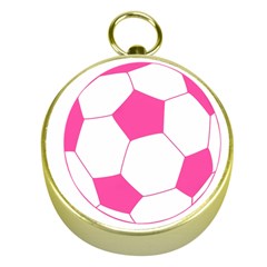 Soccer Ball Pink Gold Compass by Designsbyalex