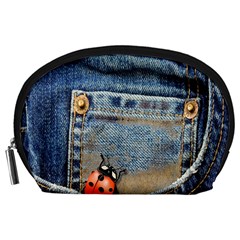 Blue Jean Lady Bug Accessory Pouch (large) by TheWowFactor