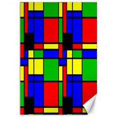 Mondrian Canvas 12  X 18  (unframed) by Siebenhuehner