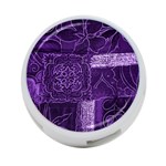 Pretty Purple Patchwork 4-Port USB Hub (Two Sides) Back