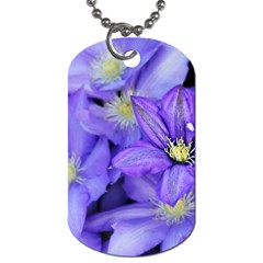 Purple Wildflowers For Fms Dog Tag (two-sided)  by FunWithFibro