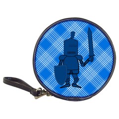 Blue Knight On Plaid Cd Wallet by StuffOrSomething