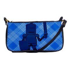 Blue Knight On Plaid Evening Bag by StuffOrSomething