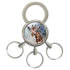 Giraffe 3-ring Key Chain by ArtByThree