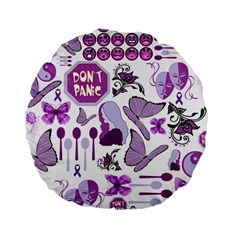 Fms Mash Up 15  Premium Round Cushion  by FunWithFibro