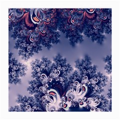 Pink And Blue Morning Frost Fractal Glasses Cloth (medium) by Artist4God