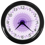 Mandala Wall Clock (Black) Front