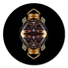 African Goddess Magnet 5  (round) by icarusismartdesigns