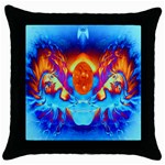 Escape From The Sun Black Throw Pillow Case Front