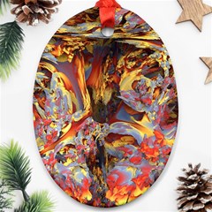 Abstract 4 Oval Ornament by icarusismartdesigns