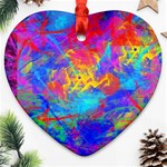 Colour Chaos  Heart Ornament Front