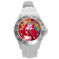 Star Flower Plastic Sport Watch (large) by icarusismartdesigns