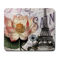 Vintage Paris Eiffel Tower Floral Large Mouse Pad (rectangle) by chicelegantboutique